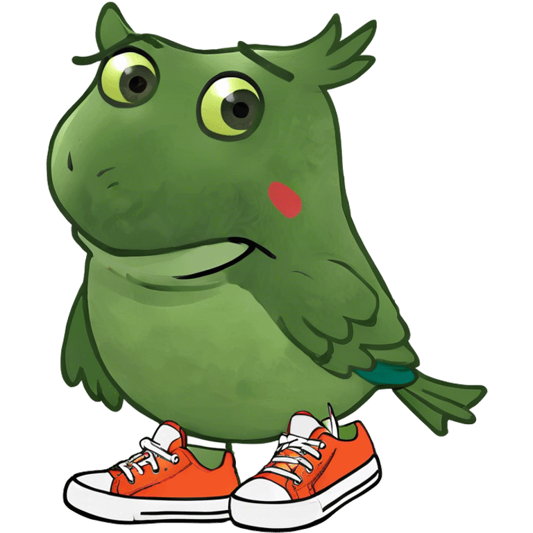 Bird wearing shoes  emoji