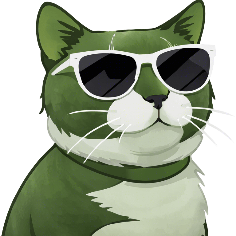 Cat with sunglasses emoji