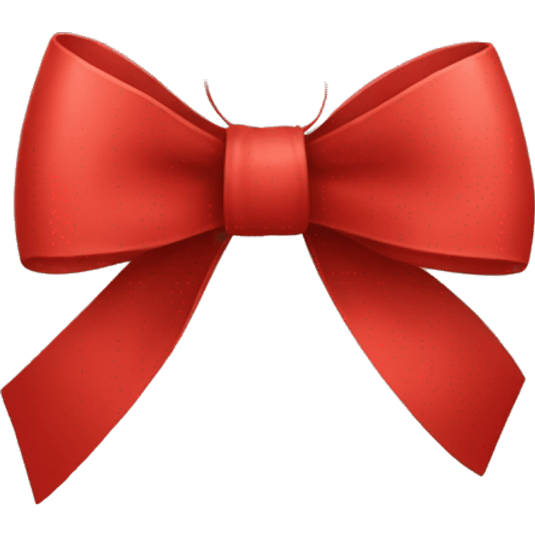 Thin red bow emoji