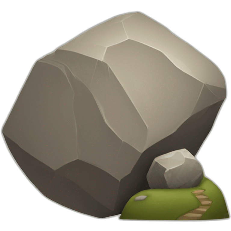 Sisyphus roll a boulder up a hill emoji