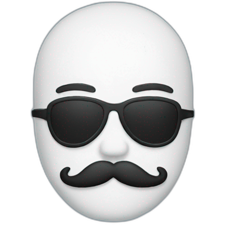  ski mask with mustache emoji