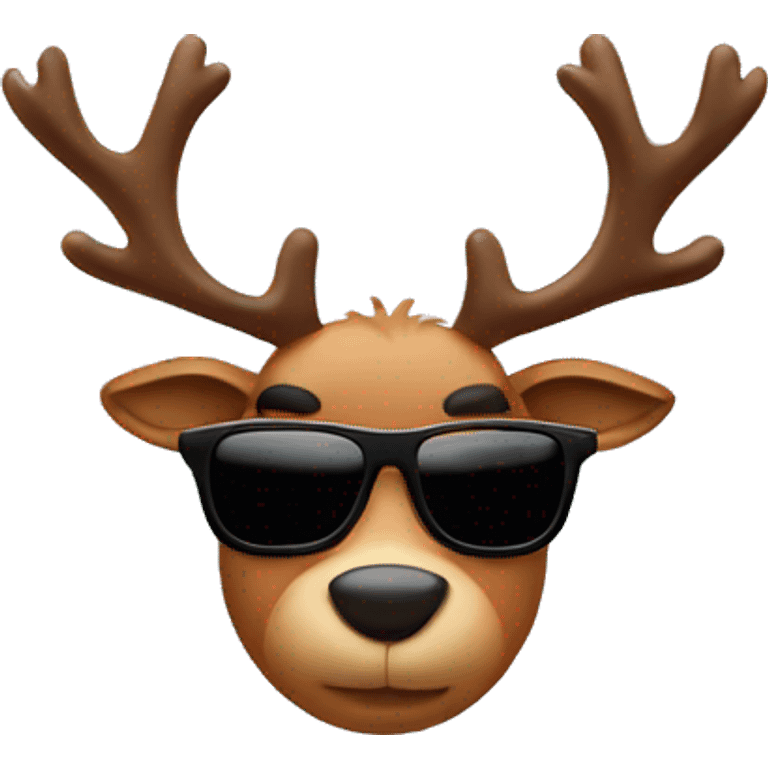 Reindeer with sunglasses emoji