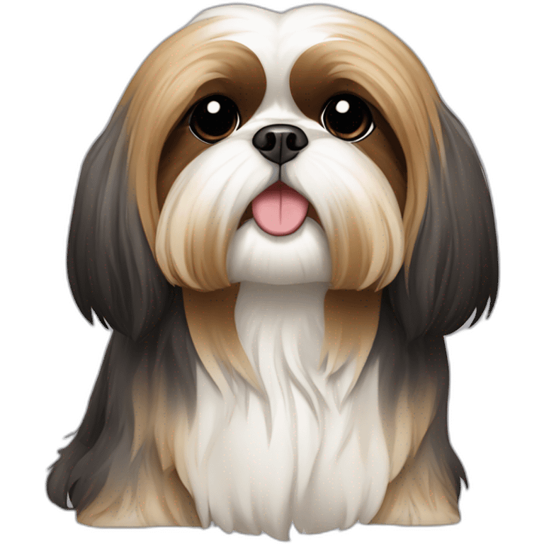 Dog Shih Tzu with long coat full-height  emoji