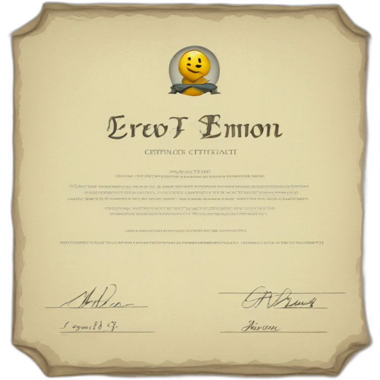 certificat emoji