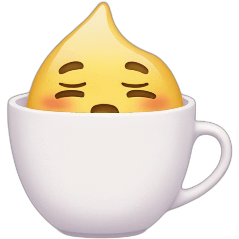 Crying tears sad cute teacup emoji