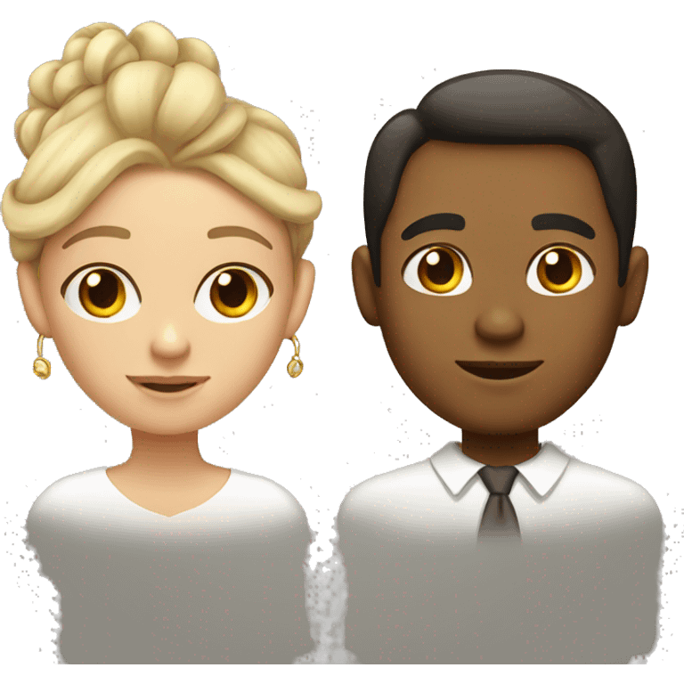 Mexican girl and white guy emoji