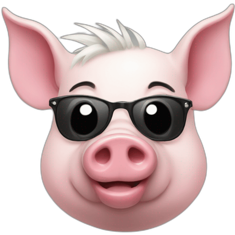 Punk pig emoji