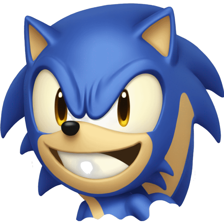 blue laughing sonic emoji