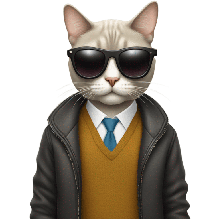 Cat with sunglasses emoji