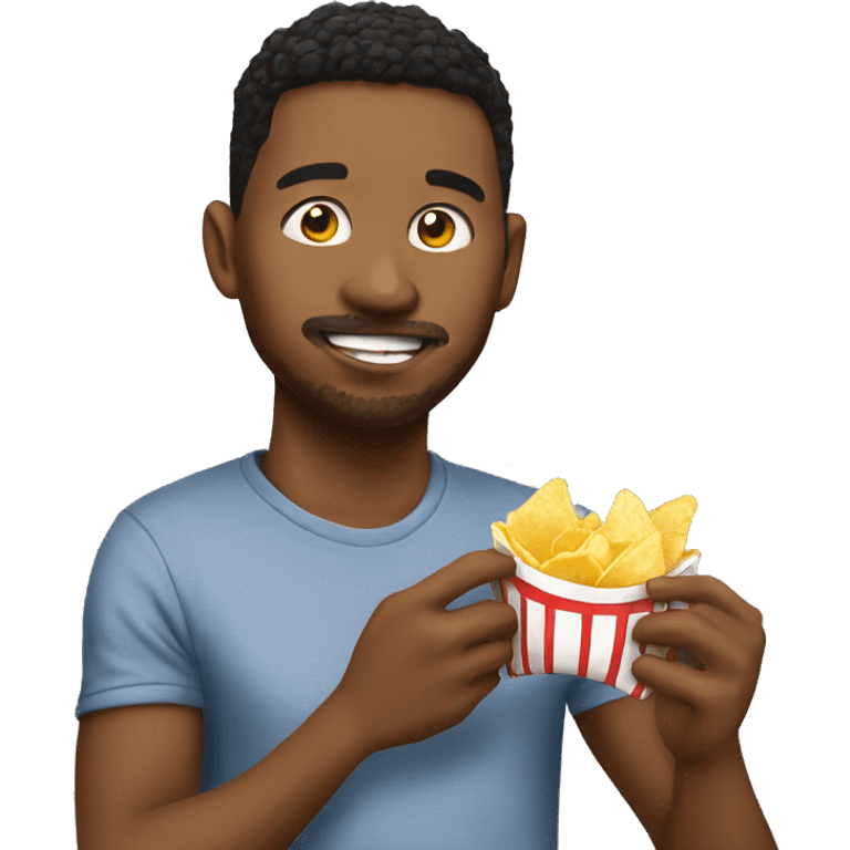 My fiance eating chips emoji