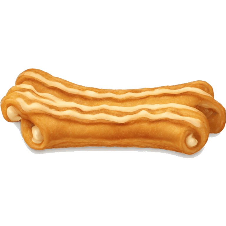 Horizontal filled cream churro emoji