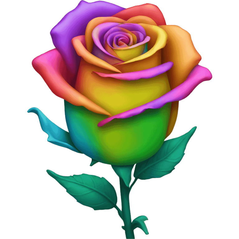 rainbow rose  emoji