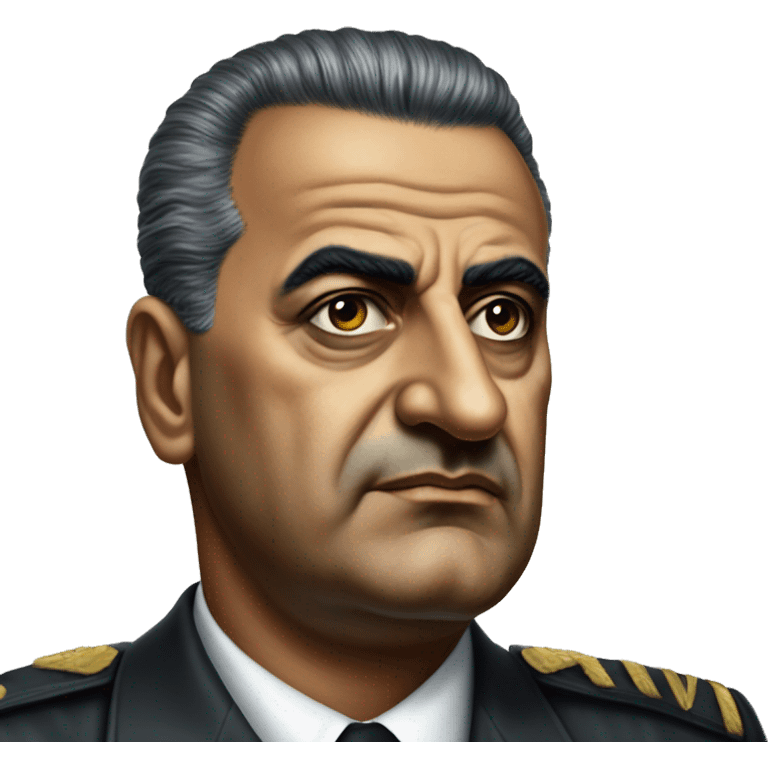 Gamal Abdel Nasser photorealistic serious emoji