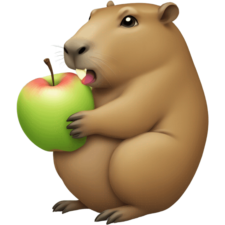 Kapybara take apple emoji