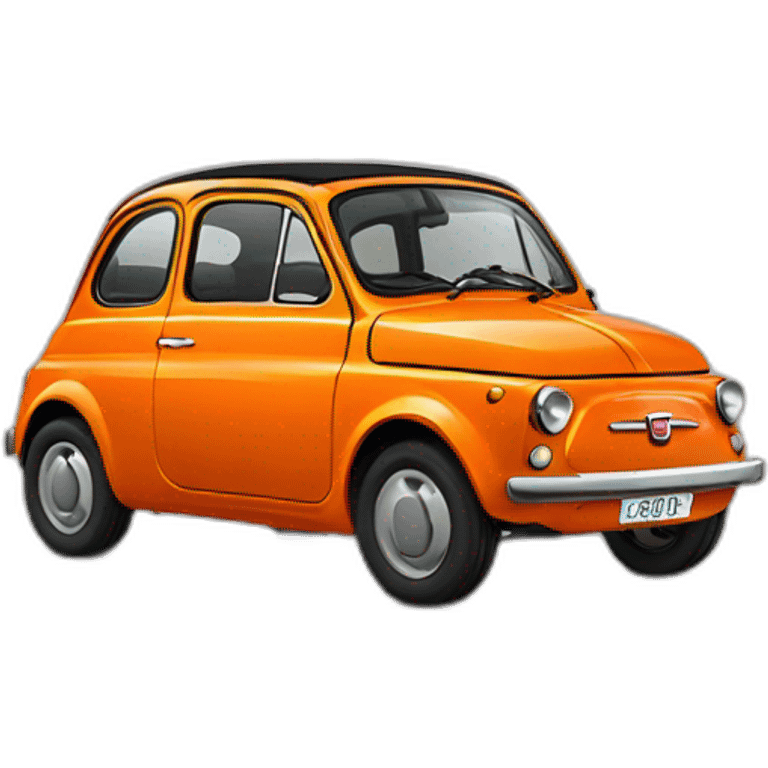 Fiat 500 orange emoji