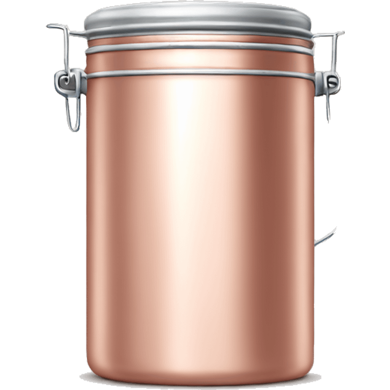 Realistic isolated rose gold canister  emoji