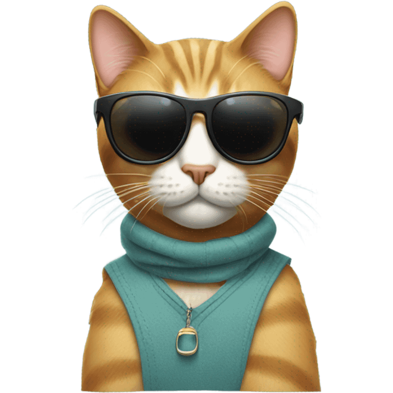 Cat with sunglasses emoji