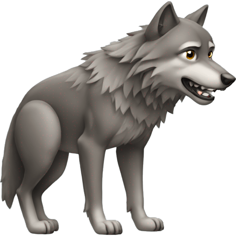 wolf pooping emoji