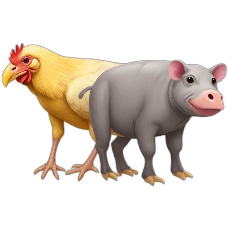 Chicken And Babirusa emoji