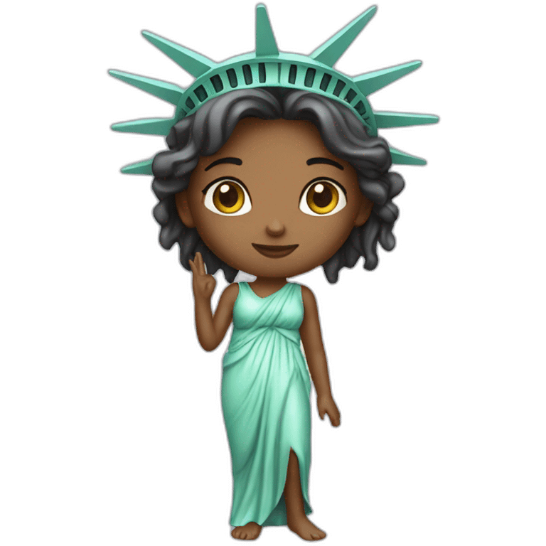 cute girl statue of liberty emoji