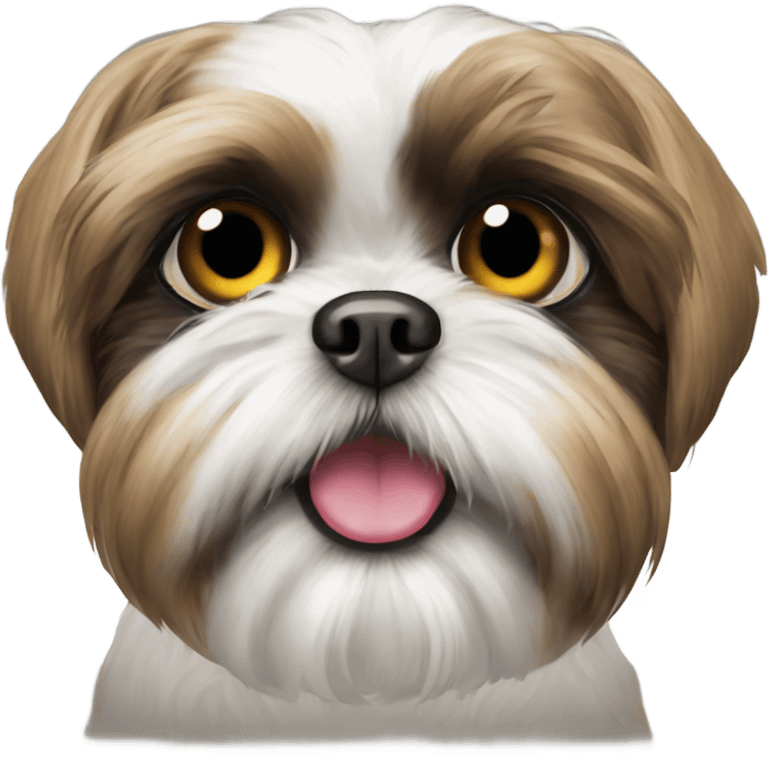 Shih tzu with crazy eyes  emoji