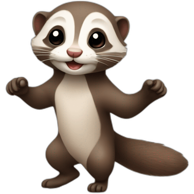 Furet qui danse emoji