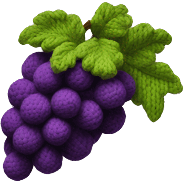 knitted grapes emoji