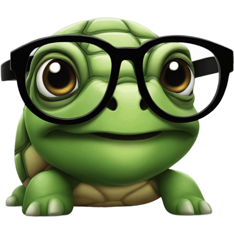 turtle with glasses emoji