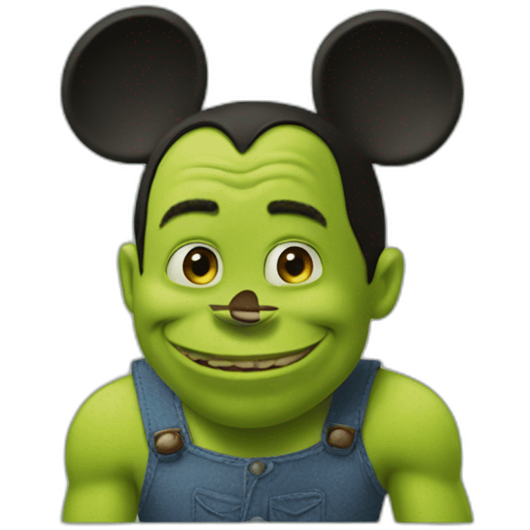 Mickey Mouse Shrek emoji