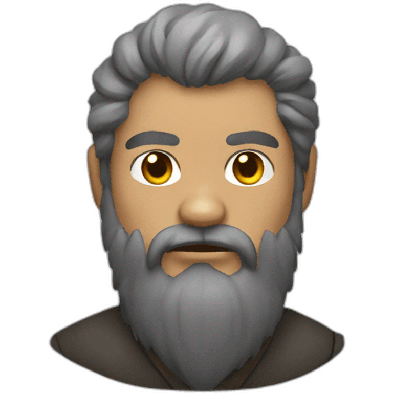 a mix of bear and eagle grey and hairy kung fu emoji