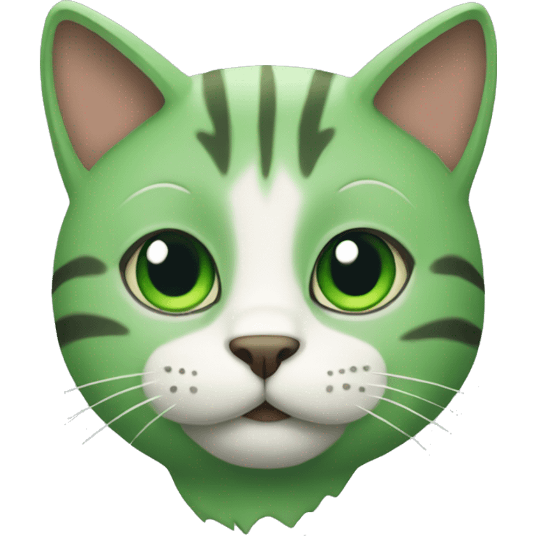 Green cat emoji