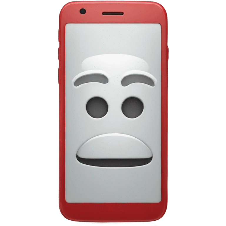 Red smartphone sngry  emoji