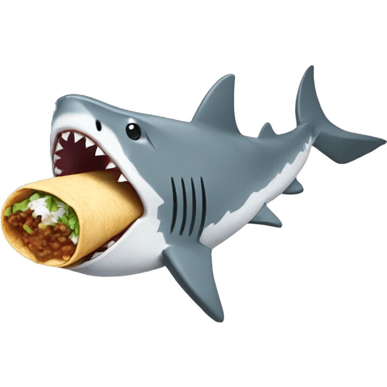 shark eating burrito emoji