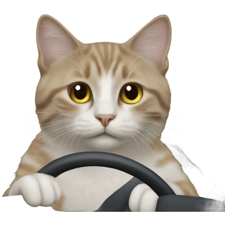 Cat driving  emoji