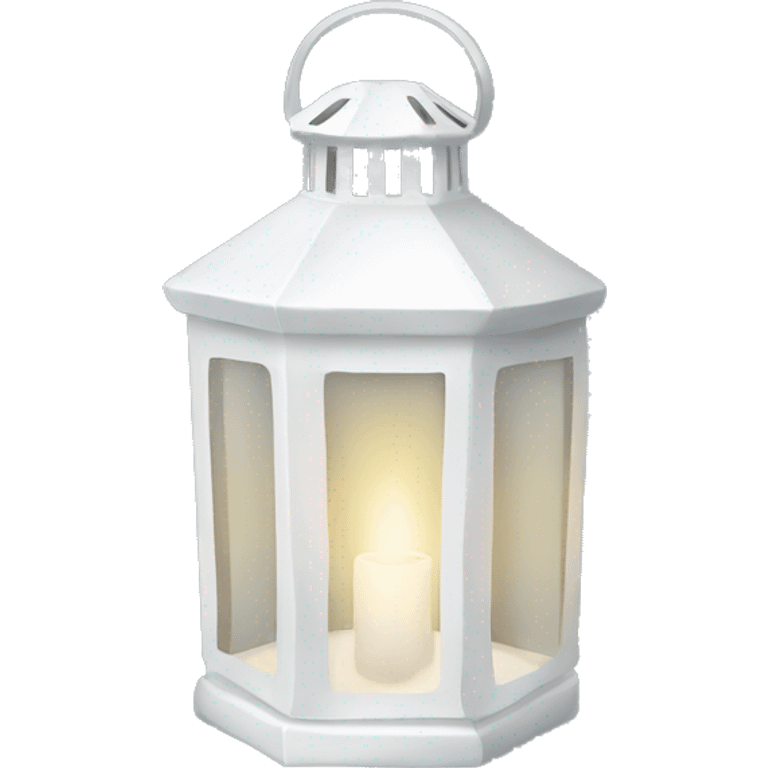 White Christmas lantern  emoji