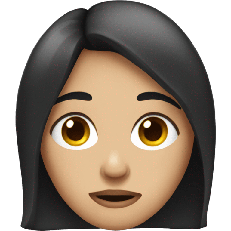 Very tired lady whit black hair  emoji