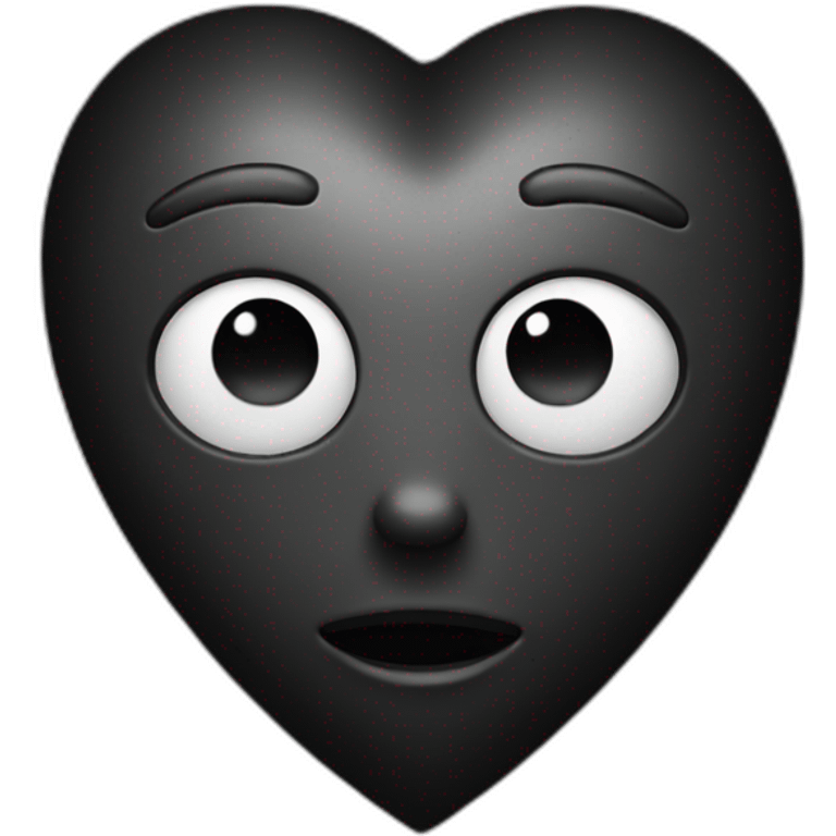 Black heart in fair emoji