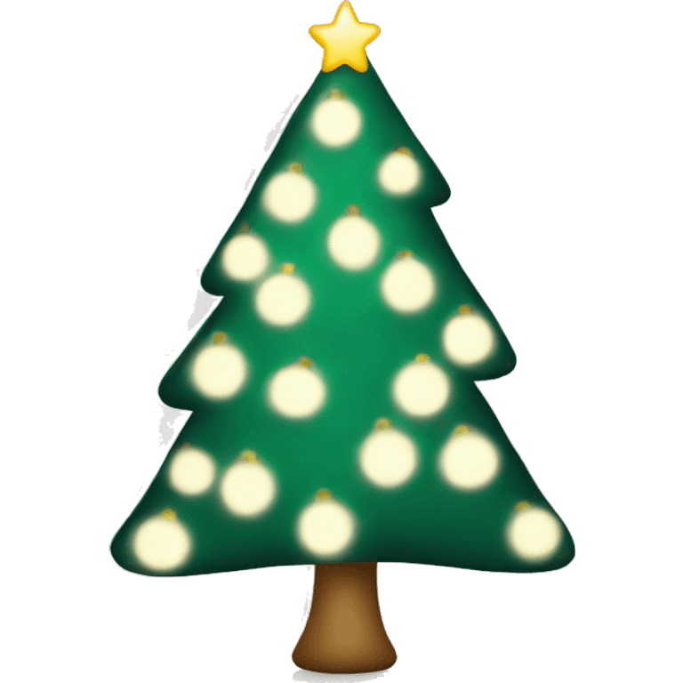 white christmas tree with lights  emoji