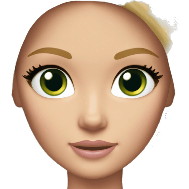 barbie princess green eyes long blond hair emoji