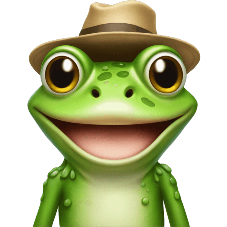 frog with a hat emoji