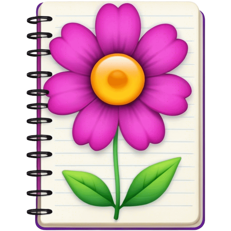 flower notebook emoji