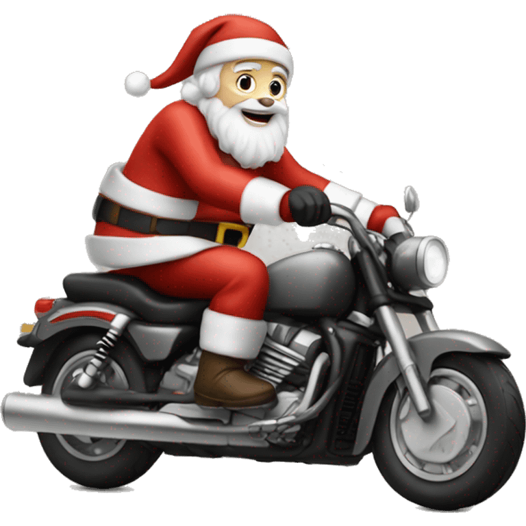 Santa on a motorcycle emoji