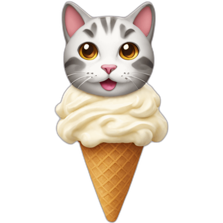 Cat icecream emoji