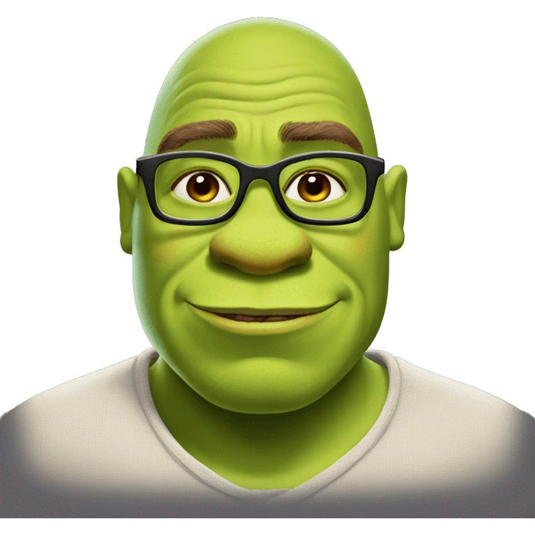 Shrek wearing glasses emoji