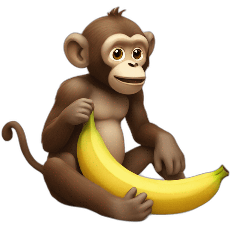 Un singe qui mange une banane emoji