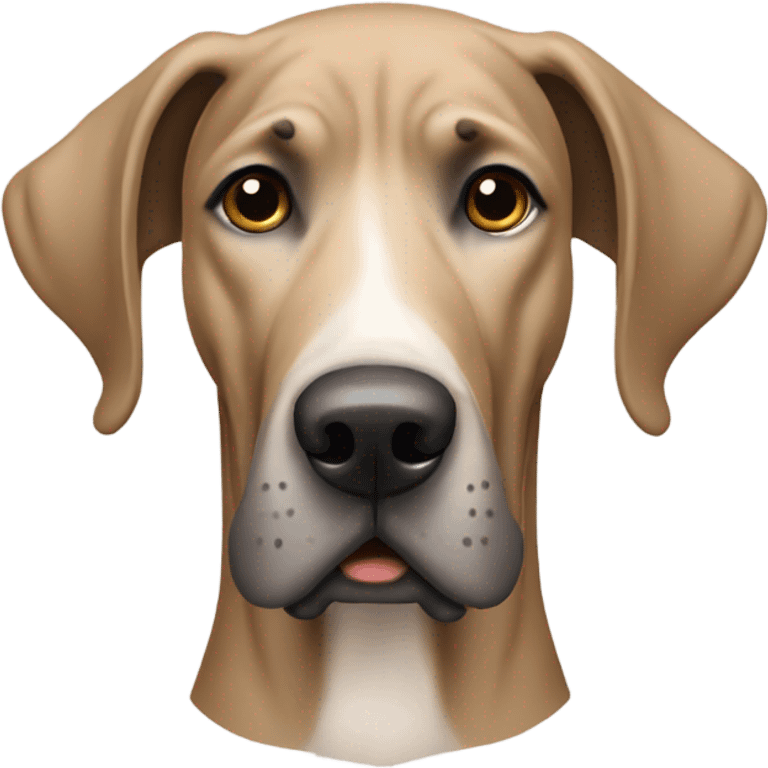 Great Dane dog light brown emoji