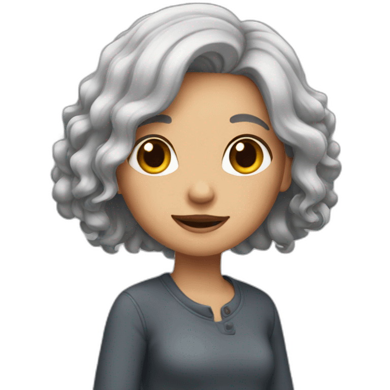 Grey hair girl emoji