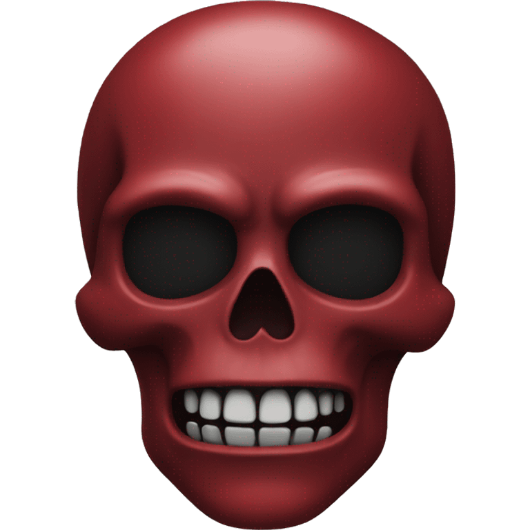 Dark red skull emoji