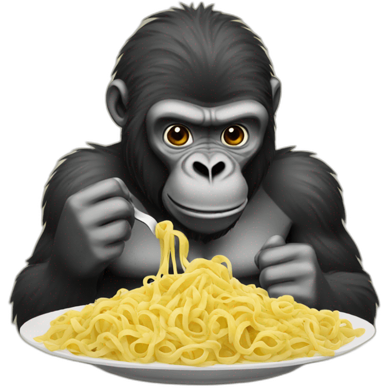 gorilla-eating-pasta emoji