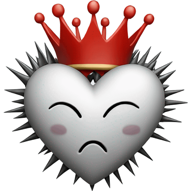 a broken heart with a crown of spikes emoji